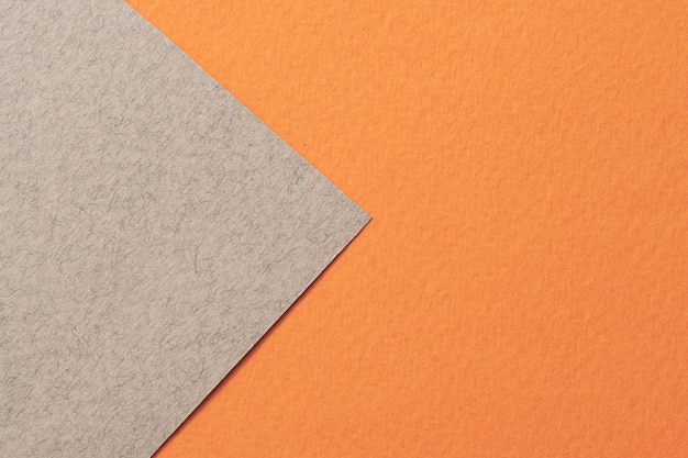 Foto textura de papel de fundo de papel kraft áspero cores cinza laranja mockup com espaço de cópia para texto