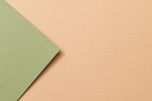 Textura de papel de fundo de papel kraft áspero cores verdes bege Mockup com espaço de cópia para texto