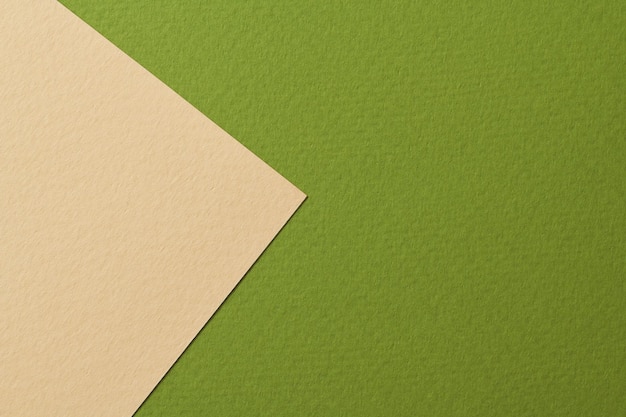 Textura de papel de fundo de papel kraft áspero cores verdes bege Mockup com espaço de cópia para texto