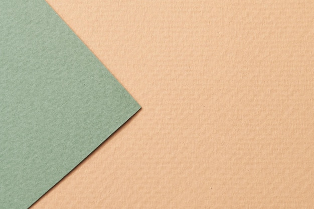 Textura de papel de fundo de papel kraft áspero cores verdes bege Mockup com espaço de cópia para texto