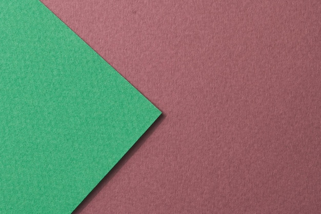 Textura de papel de fundo de papel kraft áspero cores verdes bordô Mockup com espaço de cópia para texto