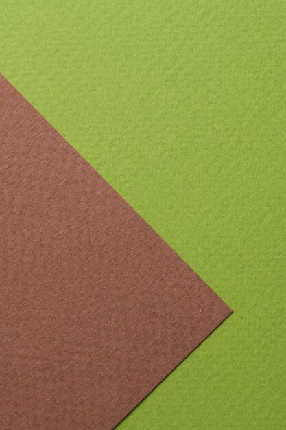Textura de papel de fundo de papel kraft áspero cores verdes marrons Mockup com espaço de cópia para texto