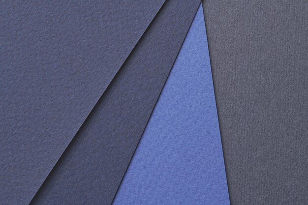 Textura de papel de fundo de papel kraft áspero diferentes tons de azul Mockup com espaço de cópia para textxA