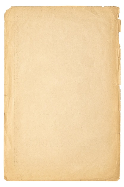 textura de papel desgastado isolado em fundo branco página de papiro antigo desgastado ao longo do tempo