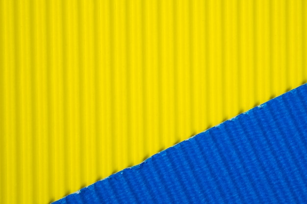 Textura de papel ondulado azul e amarelo
