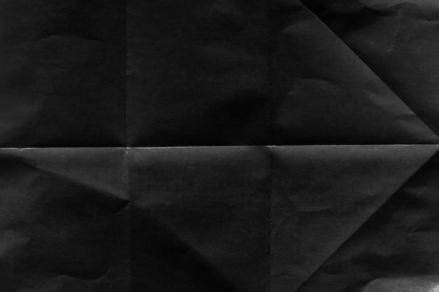 Textura de papel preto amassado