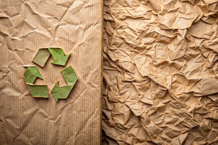 Foto textura de papel reciclado abstrato para fundo folha de papel de cartão para design