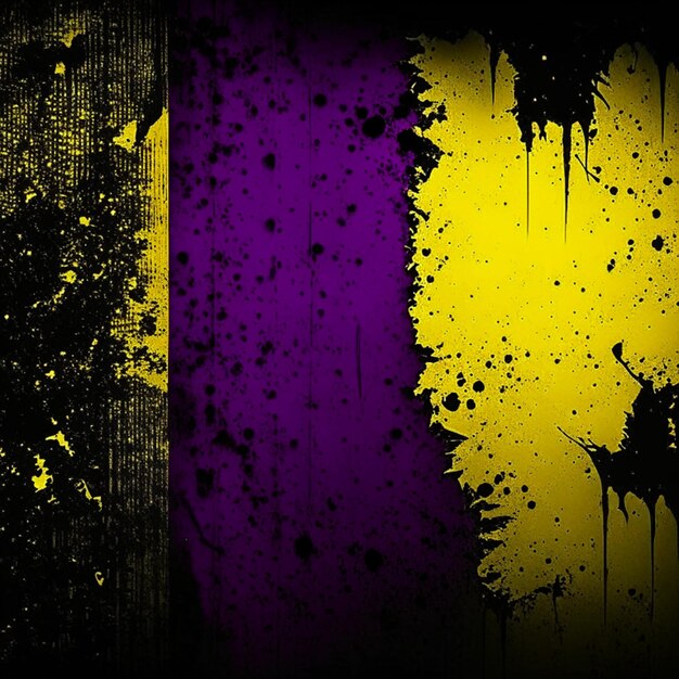 Foto textura de parede amarela escura fundo halloween fundo assustador e roxo fundo grunge preto