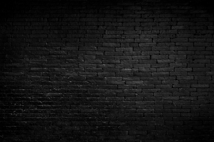Textura de parede de tijolo preto para segundo plano.