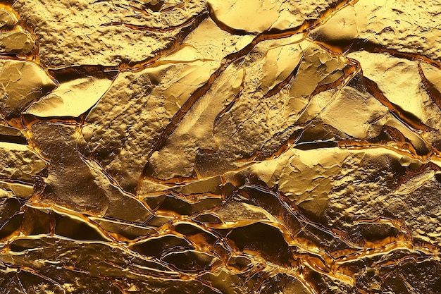 Textura de pedra dourada abstrata IA generativa