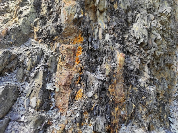 Textura de pedra geodésica A rocha é marrom e vermelha Fundo mineral Design de materiais naturais