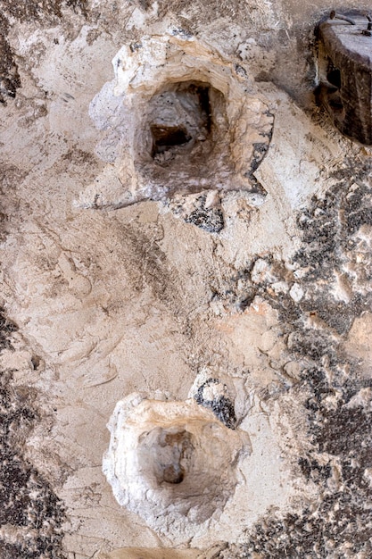 Textura de pedra natural Material de construção de uma antiga igreja na espanha Conceito de padrão