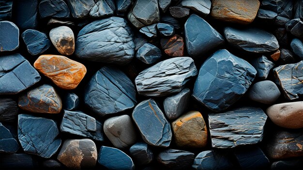 Foto textura de pedra uniforme pila de pedras