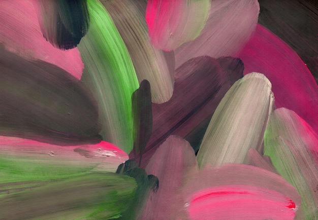 Textura de pintura a óleo acrílica marrom rosa verde