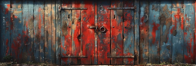 Textura de porta de celeiro velha e desbotada pelo sol