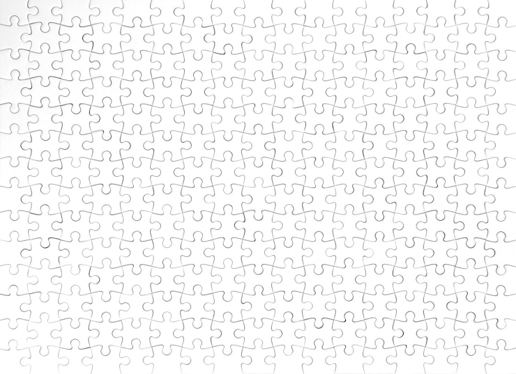 Textura de quebra-cabeça branca completa