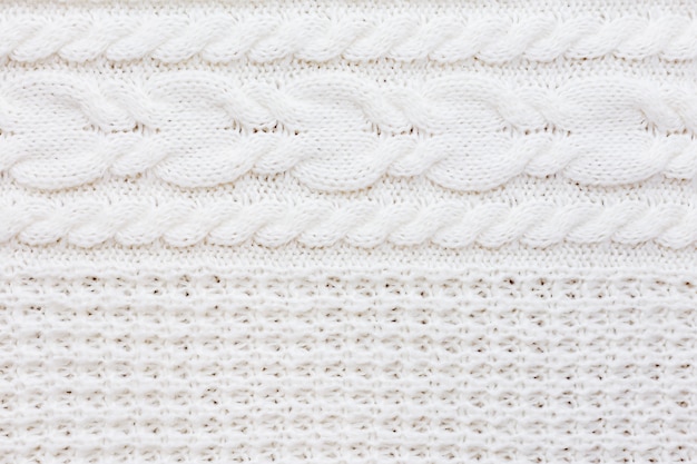 Textura de suéter branco de lã.