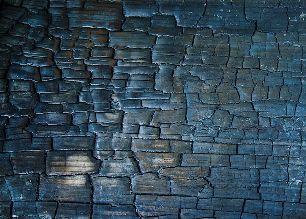 Textura de superfície de madeira preta, madeira queimada em carvão