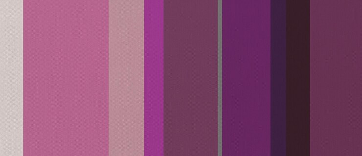 Foto textura de tecido de algodão impressa com listras de cor roxa papel de parede de fundo bandeira horizontal