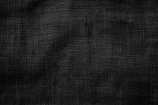 Foto textura de tecido de linho de lona preta