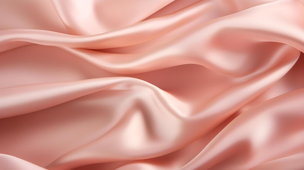 Textura de tecido de seda blush com belas ondas Fundo elegante para um produto de luxo