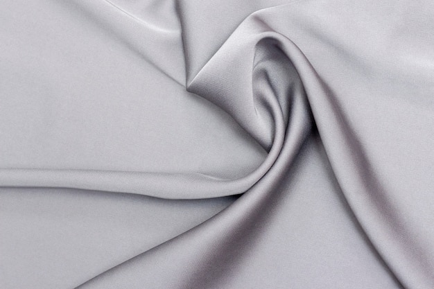 Textura de tecido de seda, cor cinza. Suave e elegante