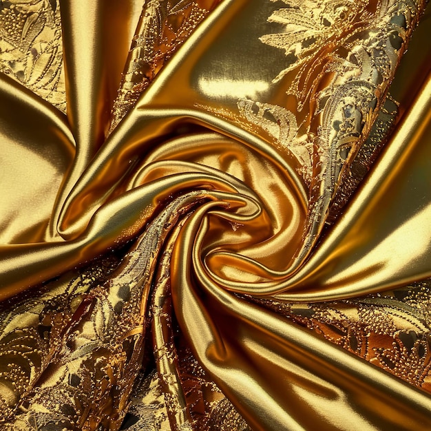 Textura de tecido de seda dourada moda de cetim fundo para o conteúdo
