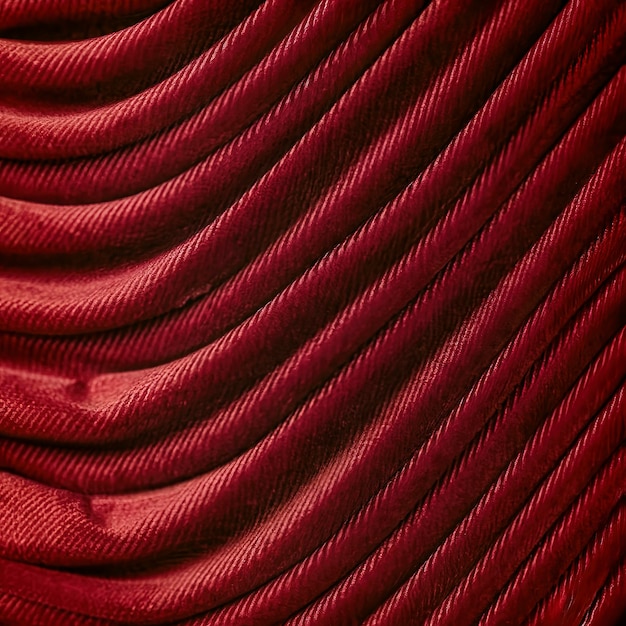 Foto textura de tecido de veludo vermelho com dobras