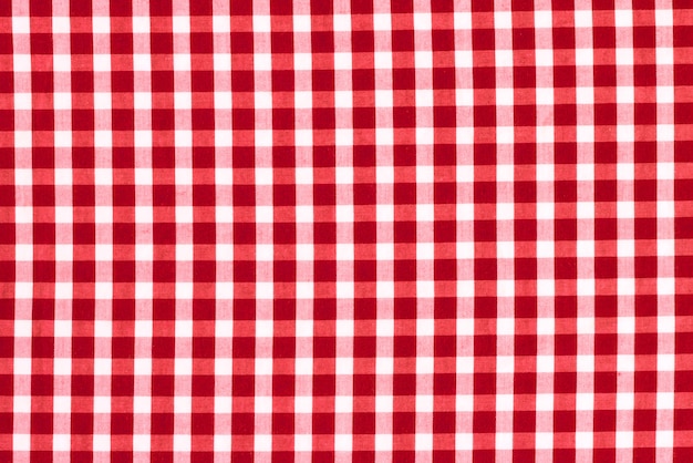 Foto De Stock Textura De Fundo De Tela De Tecido Xadrez Vermelho, Royalty-Free