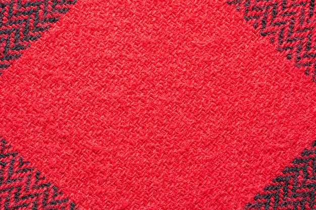 Textura de tecido preto e vermelho