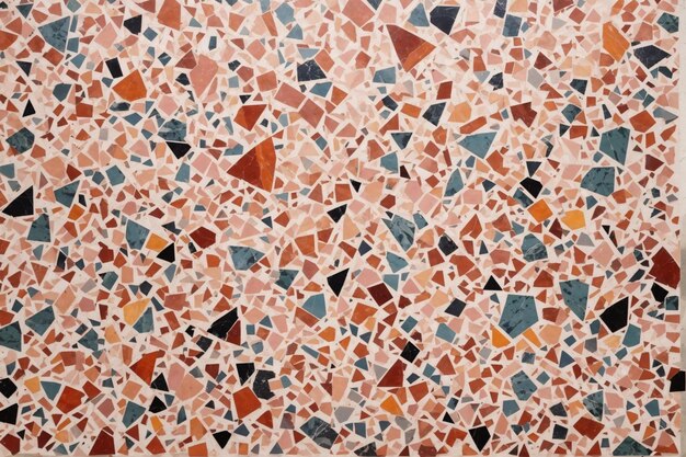 Foto textura de terraço colorido multicolor textura de terraço fundo de mosaico de mosaico terrazzo fundo de mármore ai generative
