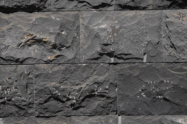Textura de tijolos de lava preta