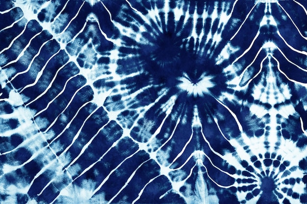 Textura de tingimento de tecido japonês índigo Shibori