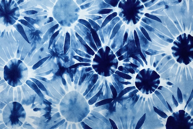 Textura de tingimento de tecido japonês índigo Shibori