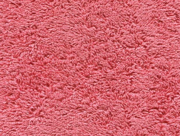 Textura de toalha de banho de cor rosa Fundo de toalha de banho de pano rosa