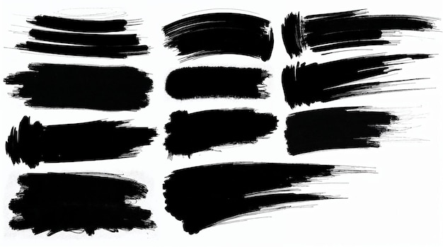 Textura de traços de pincel preto