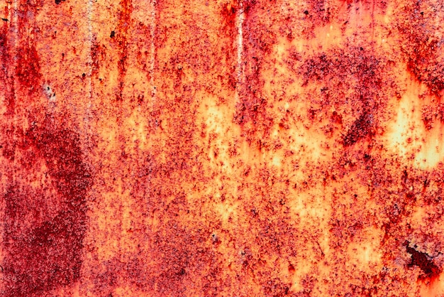 Textura de uma parede de metal com ferrugem
