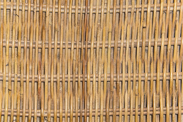 Textura de vime de rattan com posição vertical dos galhos