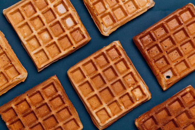 Textura de waffles belgas