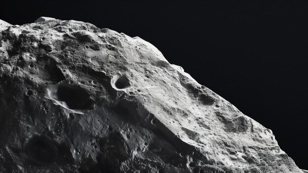 Textura detallada de la superficie de un asteroide