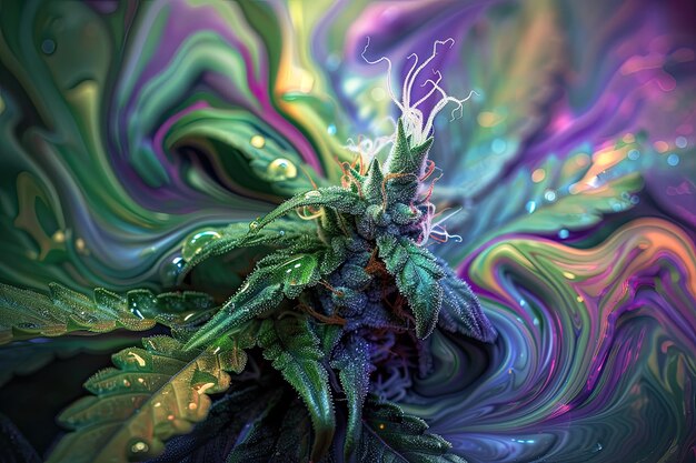 Textura do efeito da cannabis