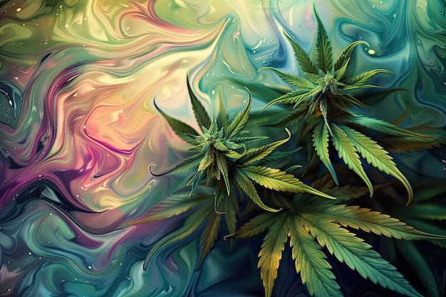 Textura do efeito da cannabis