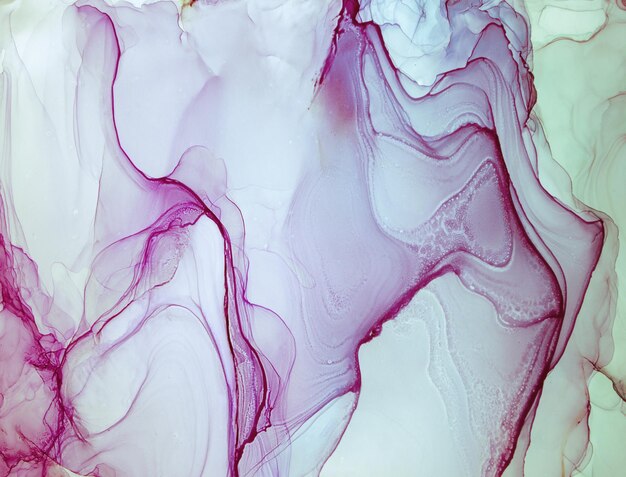 Textura do mar de tinta de álcool Artístico brilhante Liquid artwork Redemoinho etéreo abstrato Fragmento de arte.