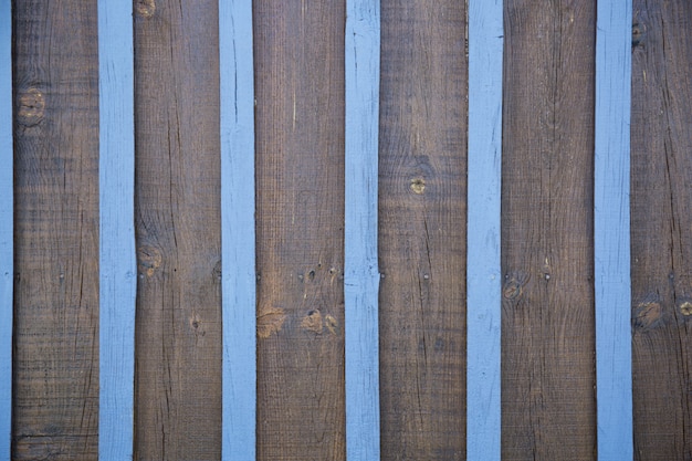 Textura do painel azul e marrom de madeira para o fundo vertical