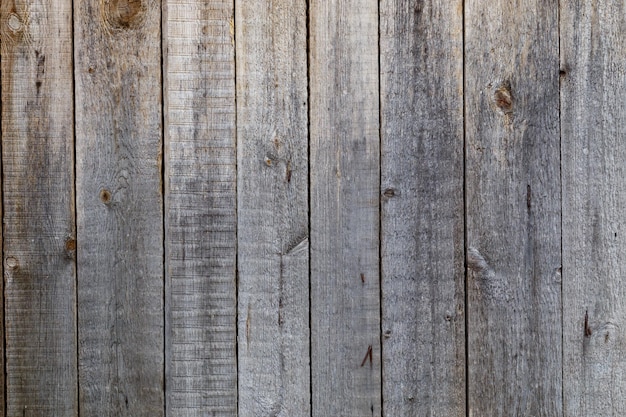 Textura e fundo da superfície da parede das pranchas de madeira secas cinzentas