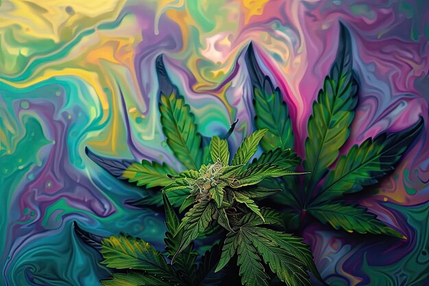 Textura de efecto del cannabis