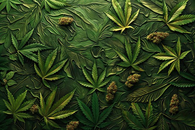 Textura de efecto del cannabis