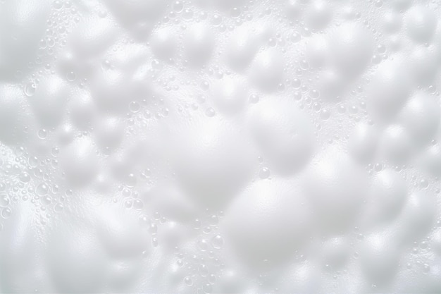 Foto textura de espuma blanca con burbujas que parecen champú.