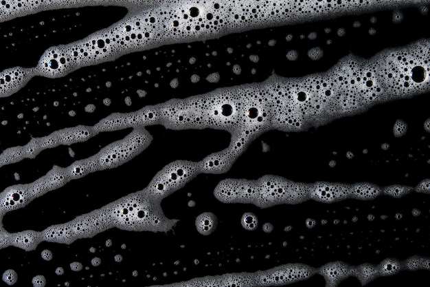 Textura de espuma jabonosa blanca de fondo abstracto Espuma de champú con burbujas