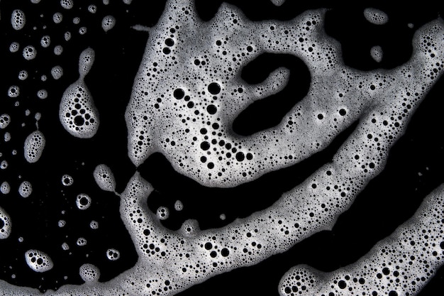 Textura de espuma jabonosa blanca de fondo abstracto Espuma de champú con burbujas